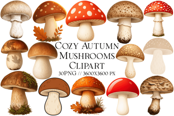Cozy Autumn Mushrooms Clipart: A Cottagecore Guide