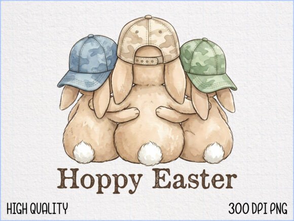 Elevating Spring Creativity: The Strategic Value of the Cute Easter Bunny with Caps Design PNG