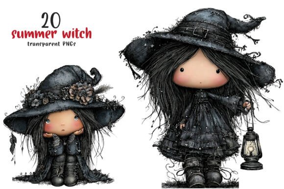 Evaluating Whimsical Summer Witch Clipart for Creative Projects