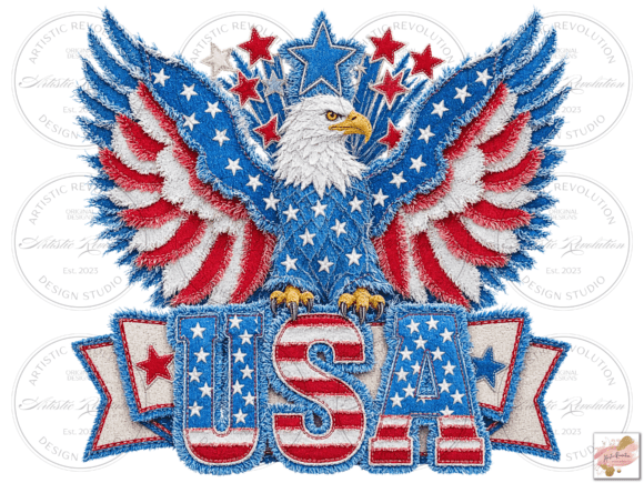 Patchwork Eagle Png: Patriotic USA Design Guide
