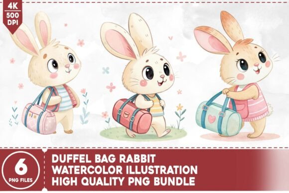 Unlocking Creative Potential with the Duffel Bag Rabbit Watercolor Bundle