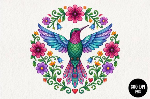 Vibrant Hummingbird Floral PNG: A Strategic Asset for Visual Branding