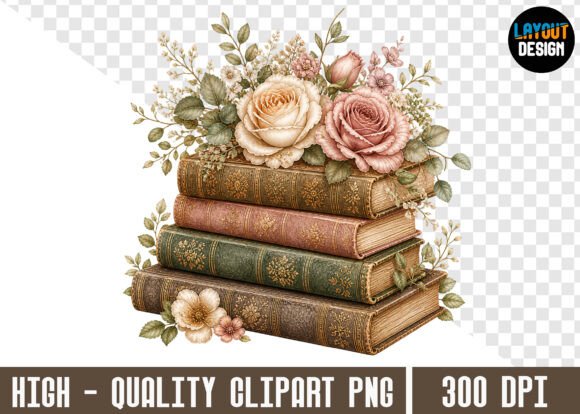 Vintage Stack of Books PNG Clipart: A Practical Asset for Creative Projects