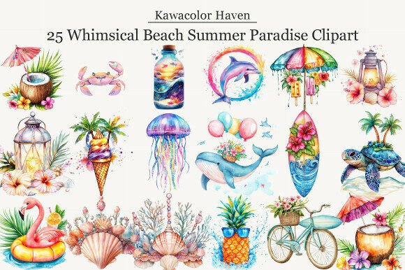 Whimsical Beach Summer Paradise Clipart: A Practical Asset Review